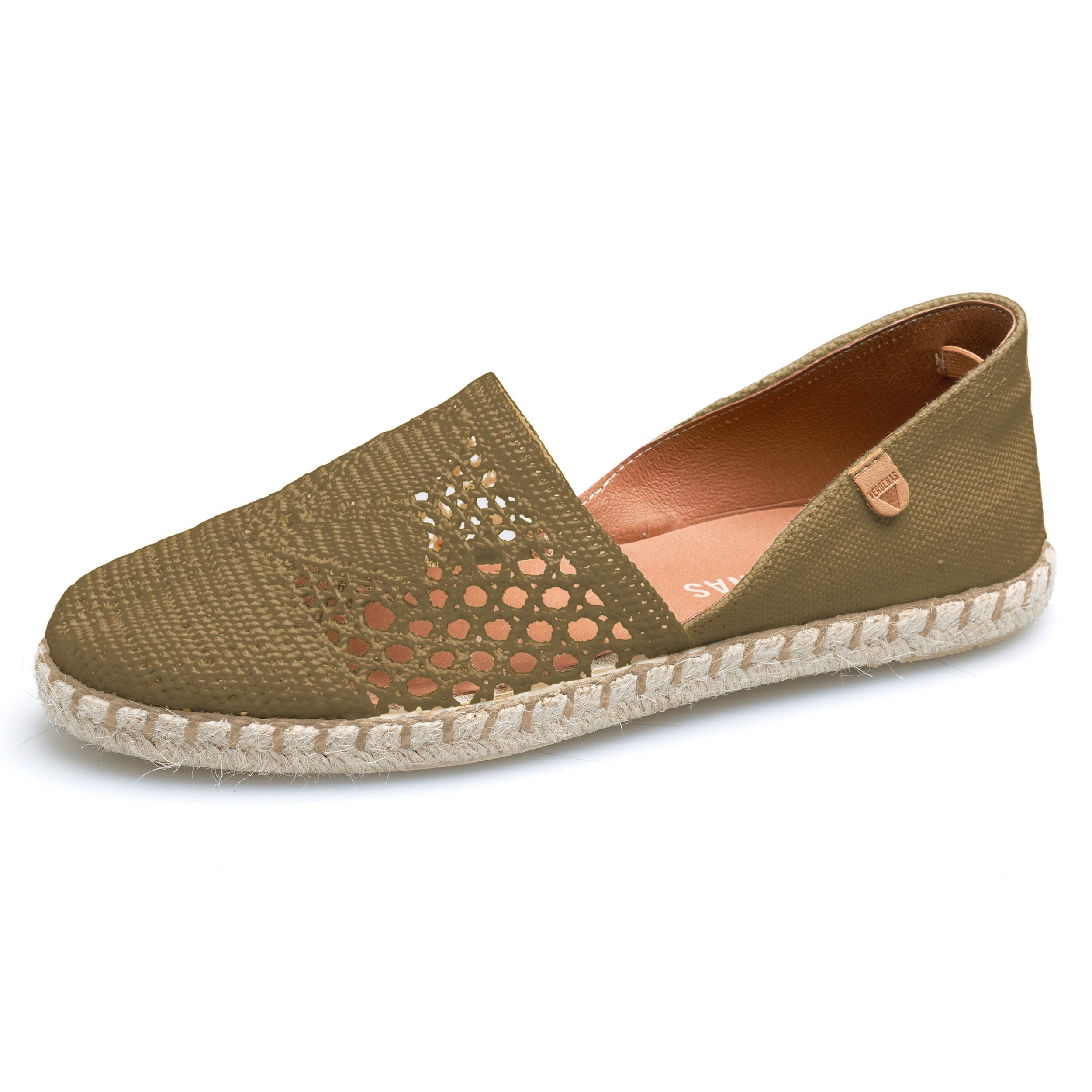 VERBENAS ESPADRILLAS CARMEN CROCHET LINO PARIS KAKI