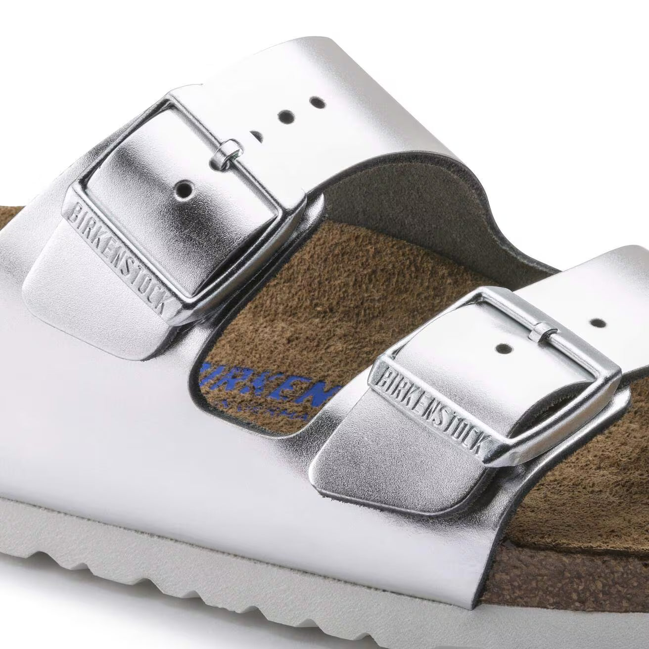 BIRKENSTOCK ARIZONA SFB METALLIC SILVER