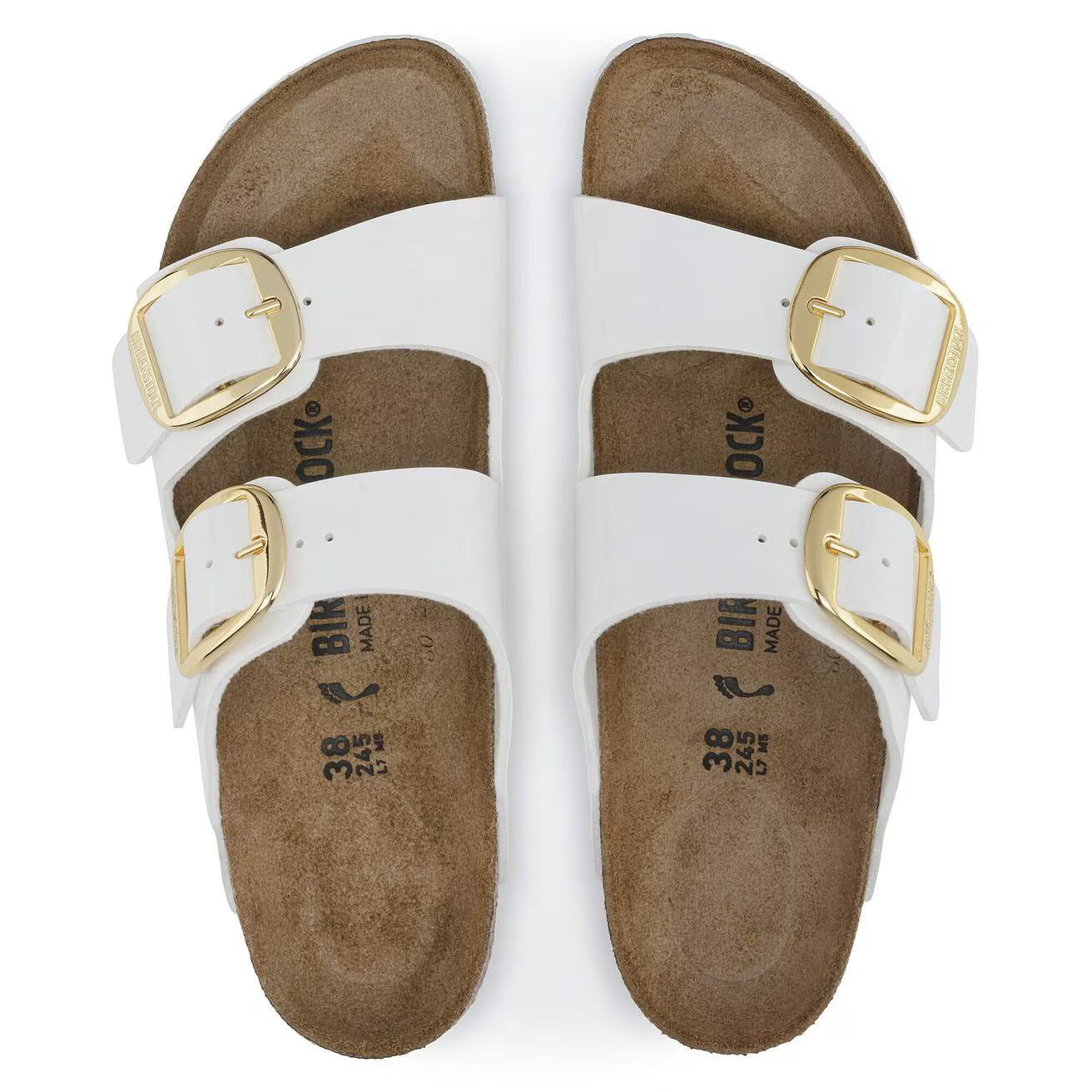 BIRKENSTOCK ARIZONA BIG BUCKLE PATENT WHITE