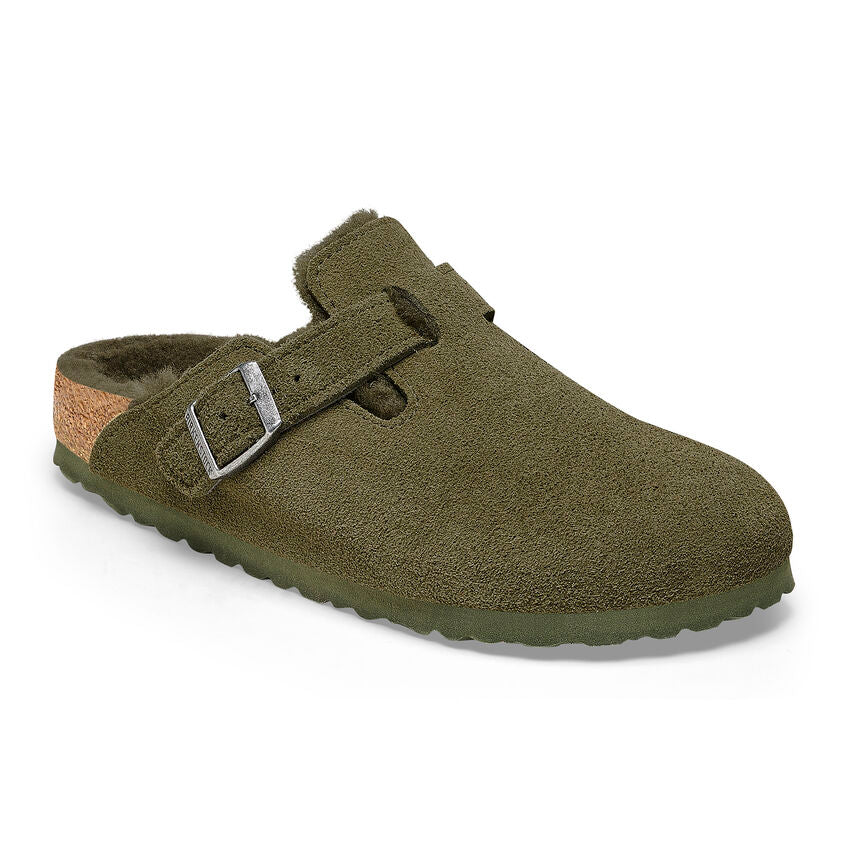 BIRKENSTOCK BOSTON SHEARLING THYME - VERDE