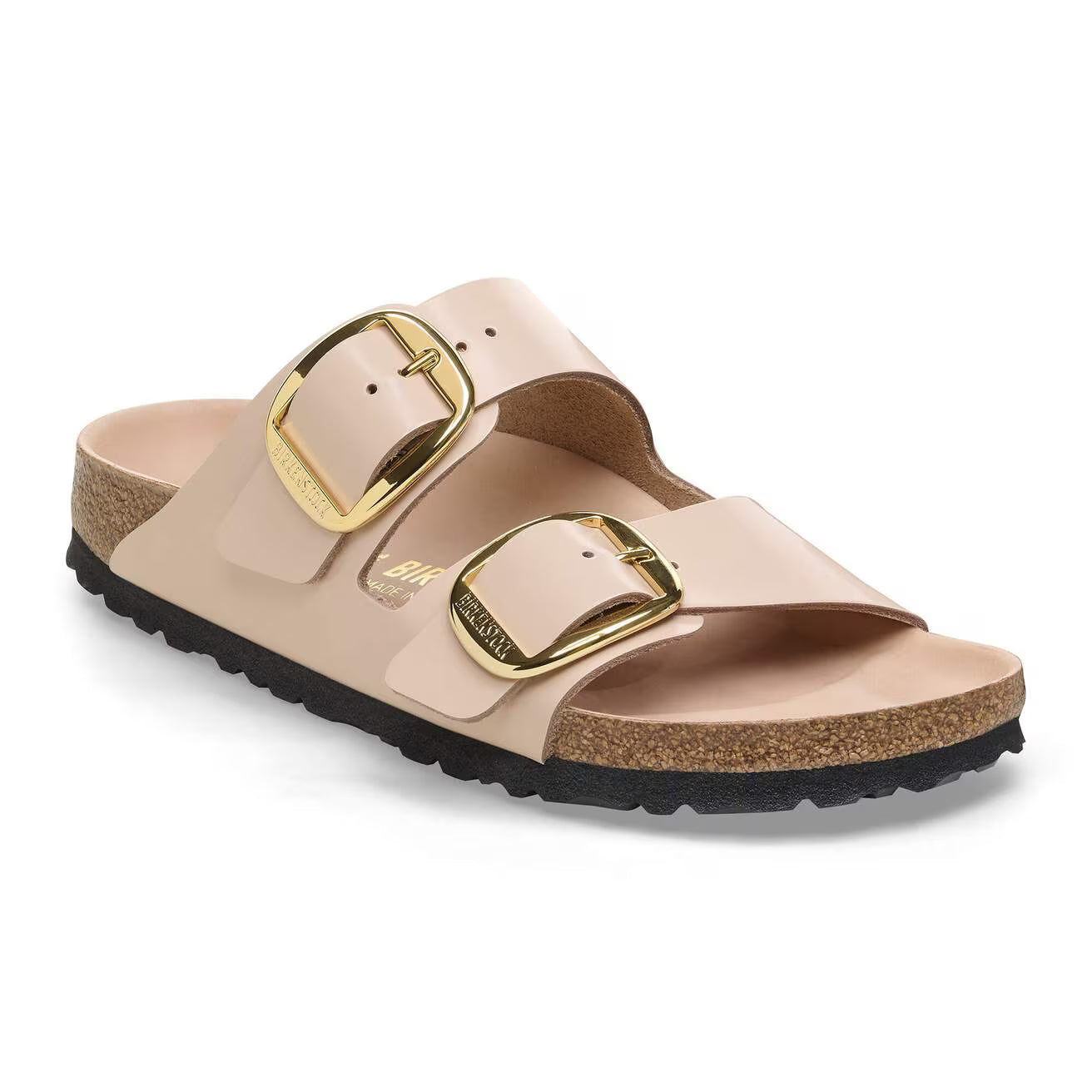 BIRKENSTOCK ARIZONA HEX BIG BUCKLE SHINE NEW BEIGE