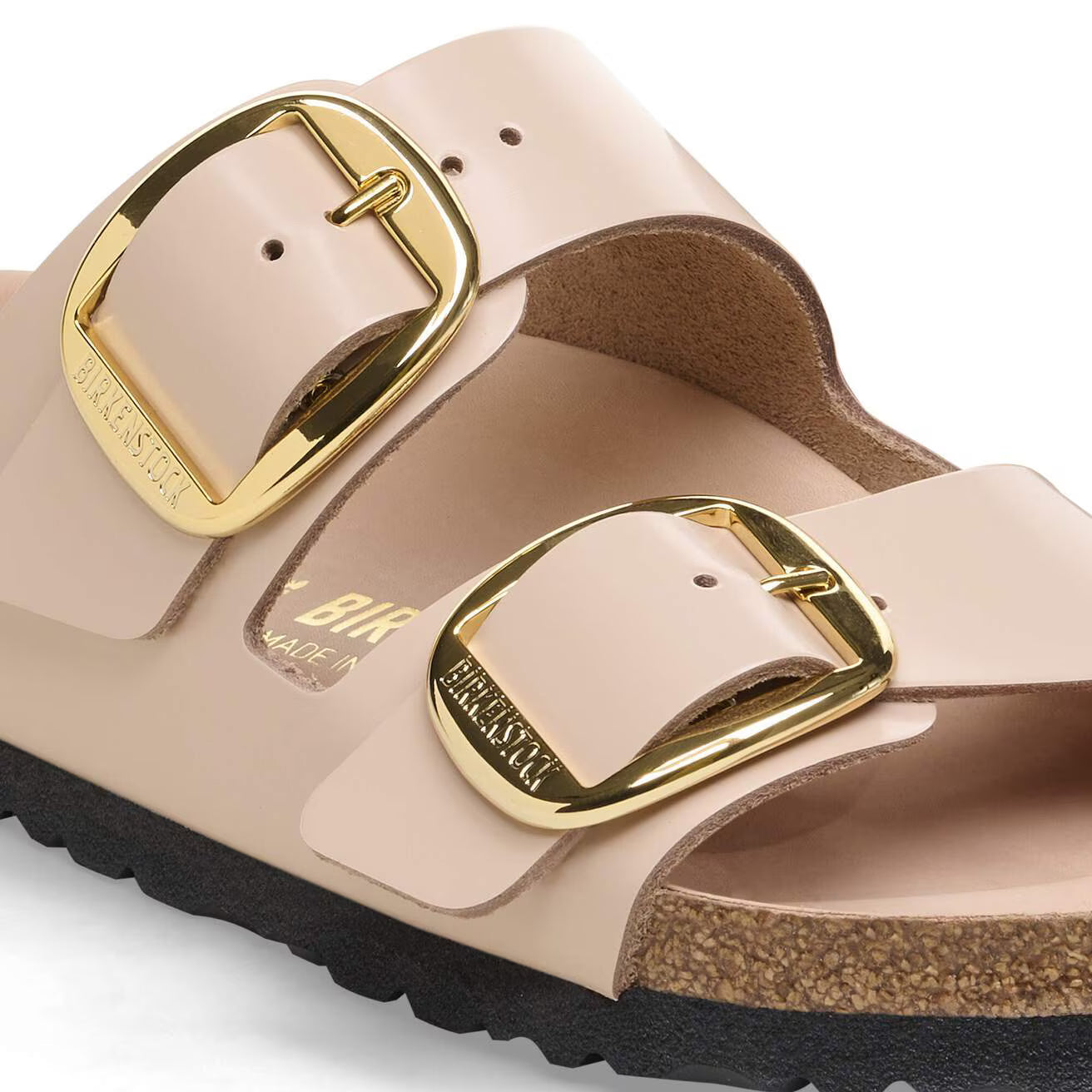 BIRKENSTOCK ARIZONA HEX BIG BUCKLE SHINE NEW BEIGE