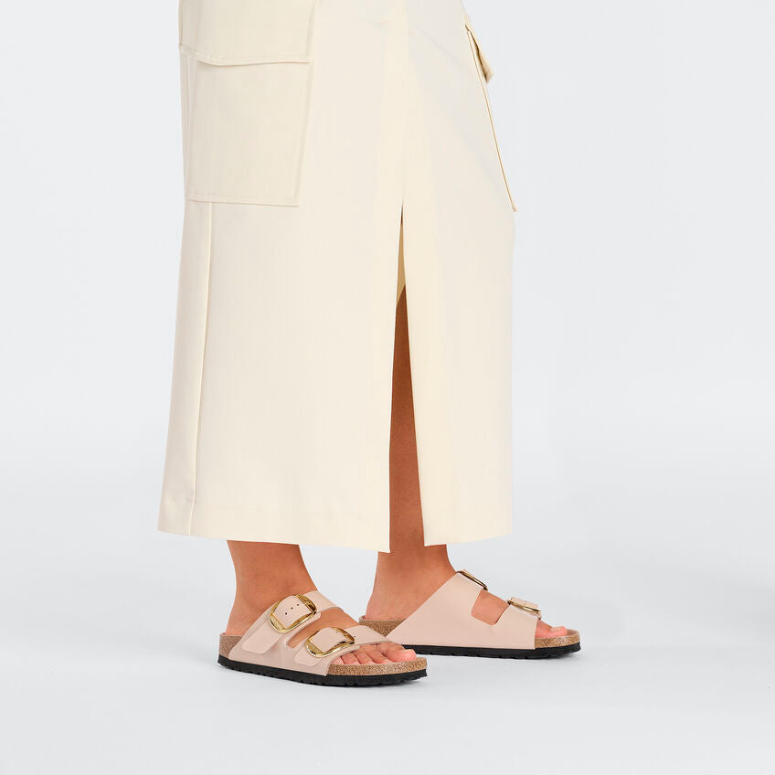 BIRKENSTOCK ARIZONA HEX BIG BUCKLE SHINE NEW BEIGE