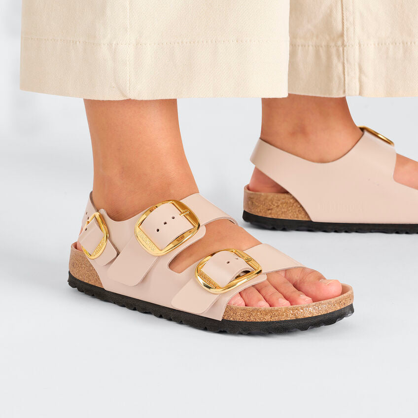 BIRKENSTOCK MILANO BIG BUCKLE SHINE NEW BEIGE