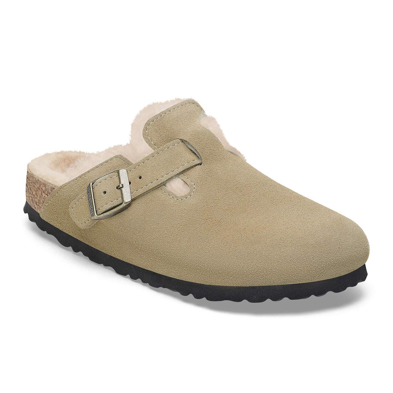 BIRKENSTOCK BOSTON SHEARLING TAUPE
