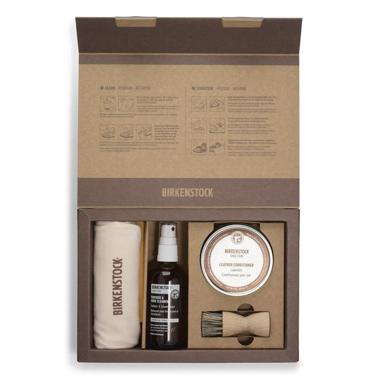 BIRKENSTOCK FOOTBED CARE SET PULIZIA PELLE