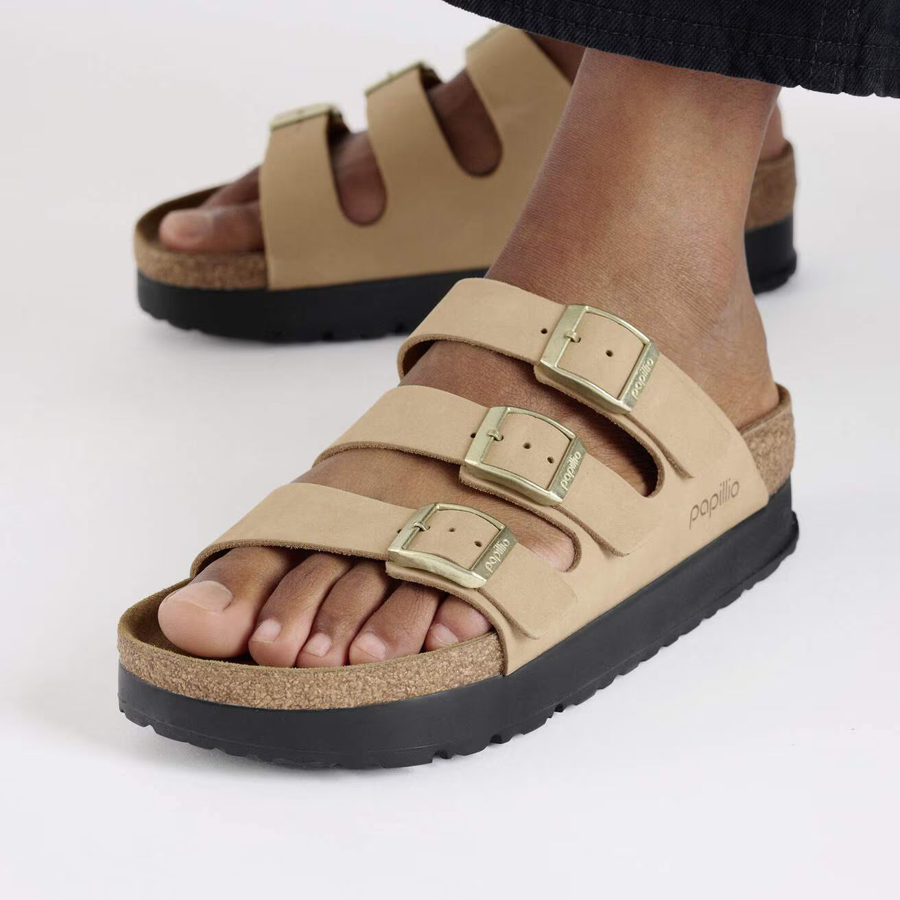PAPILLIO BIRKENSTOCK FLORIDA PLATFORM SANDCASTLE
