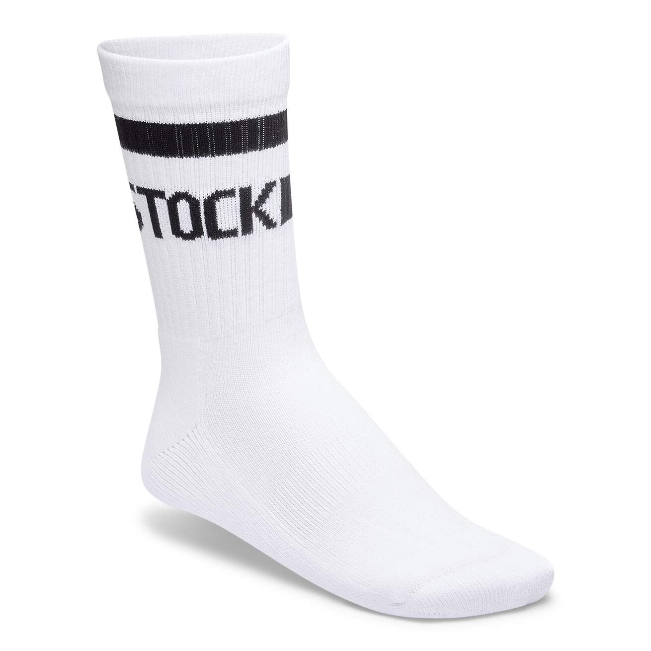 BIRKENSTOCK SOCKS COTTON CREW BIANCO BLACK