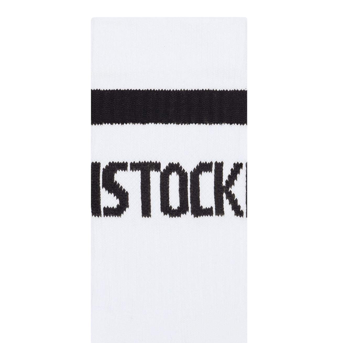 BIRKENSTOCK SOCKS COTTON CREW BIANCO BLACK