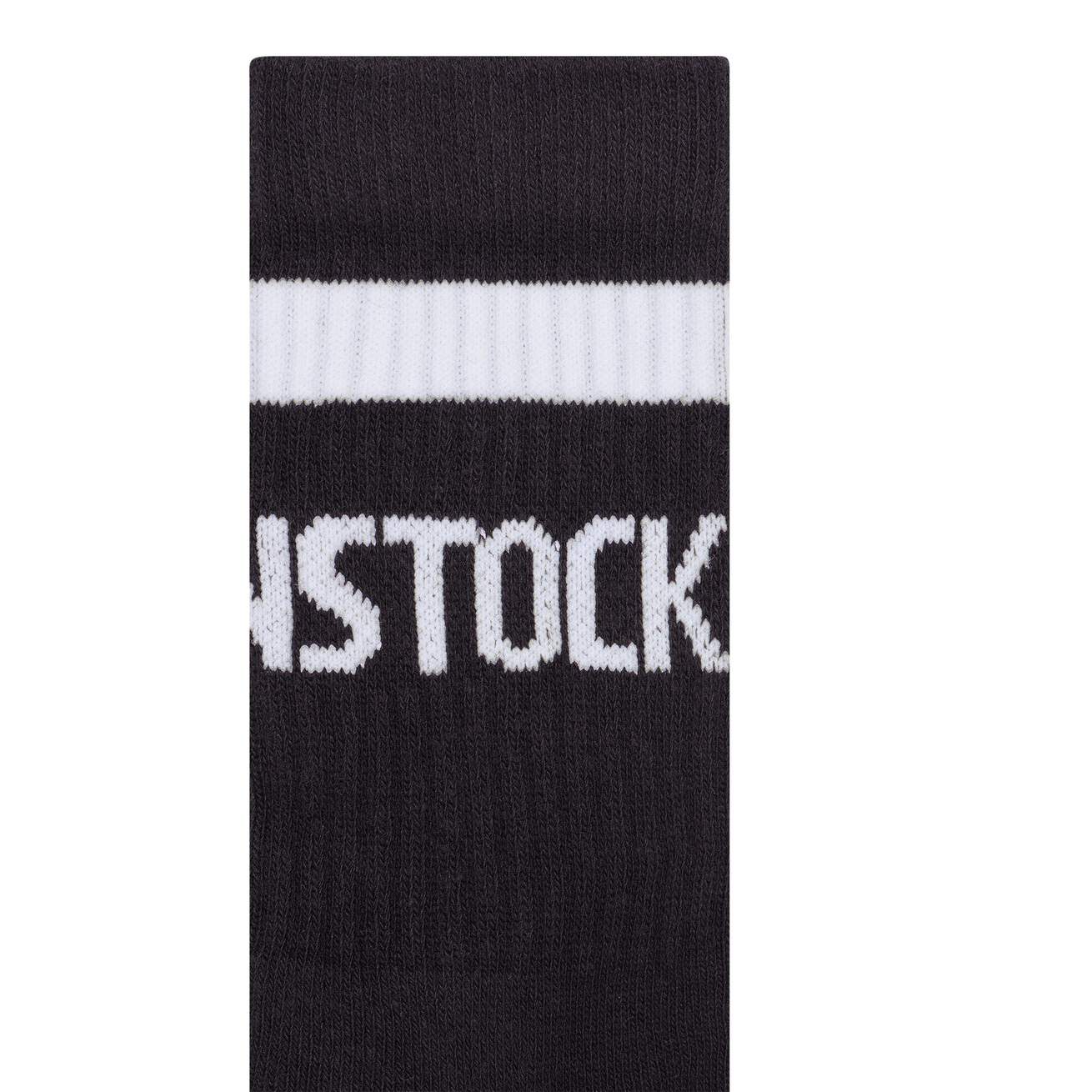 BIRKENSTOCK SOCKS COTTON CREW BLACK BIANCO