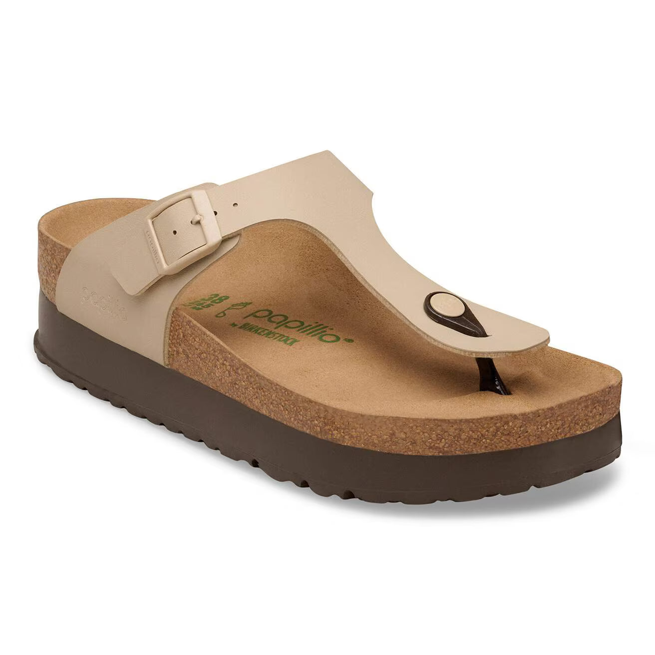 PAPILLIO BIRKENSTOCK GIZEH PLATFORM VEG SANDCASTLE