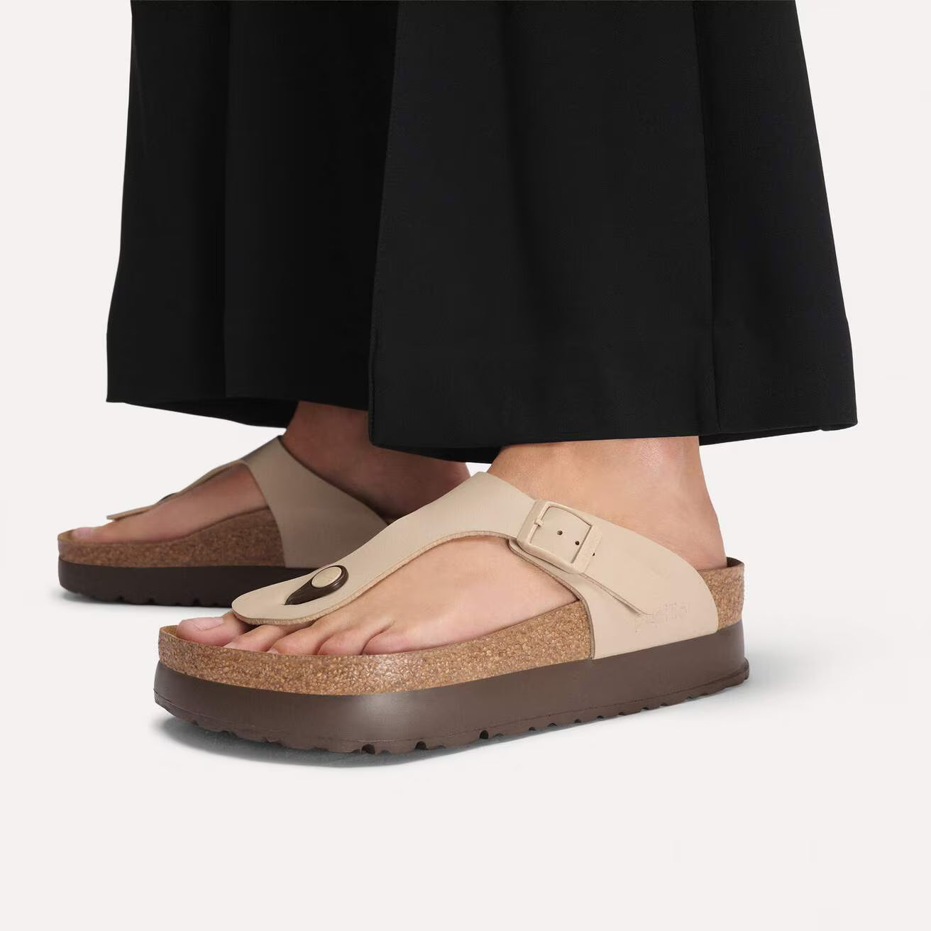PAPILLIO BIRKENSTOCK GIZEH PLATFORM VEG SANDCASTLE