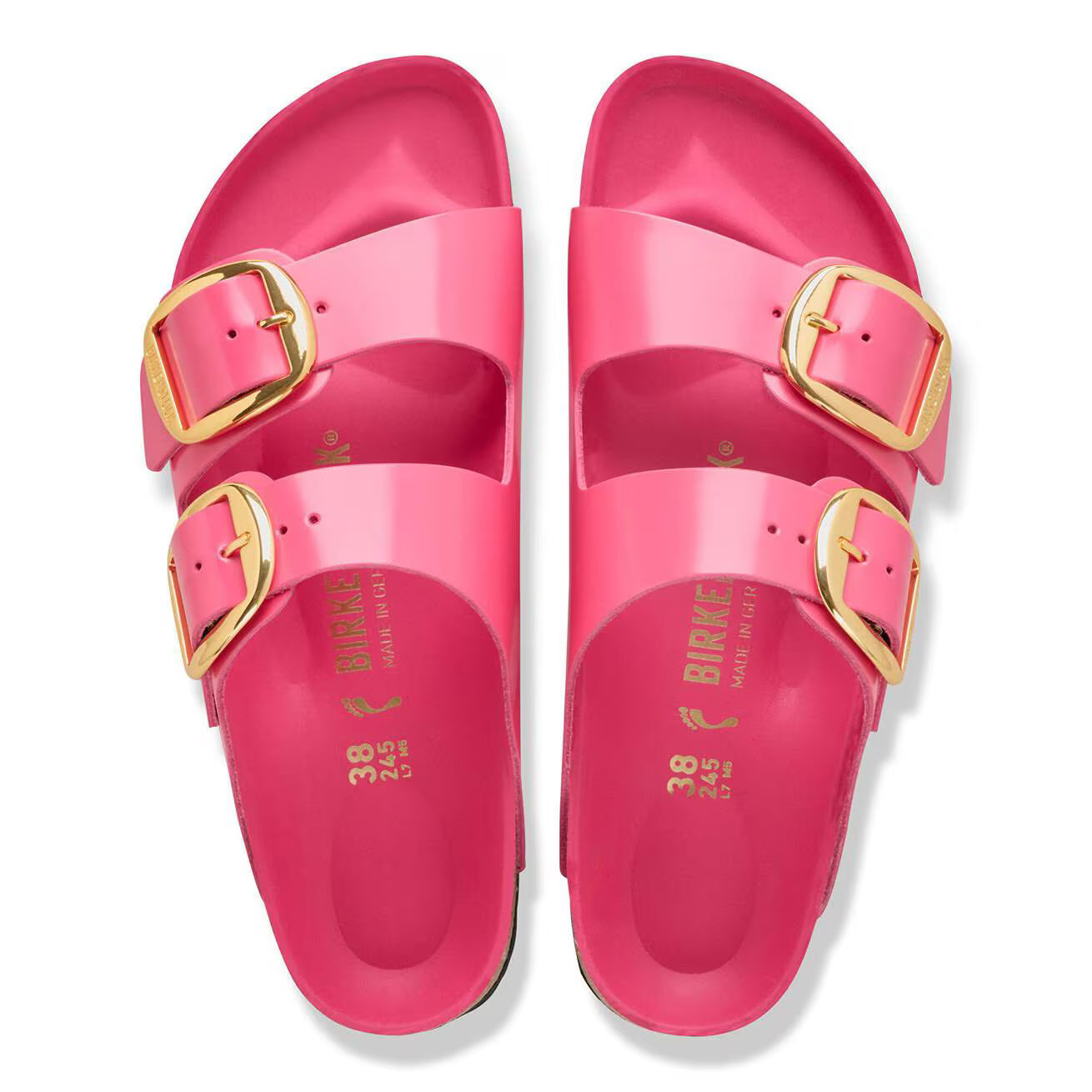 BIRKENSTOCK ARIZONA HEX BIG BUCKLE SHINE FUXSIA