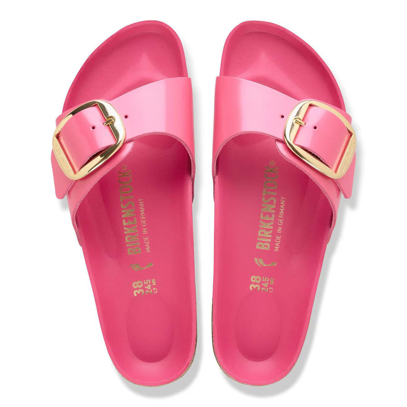 BIRKENSTOCK MADRID BIG BUCKLE HEX SHINE FUXSIA