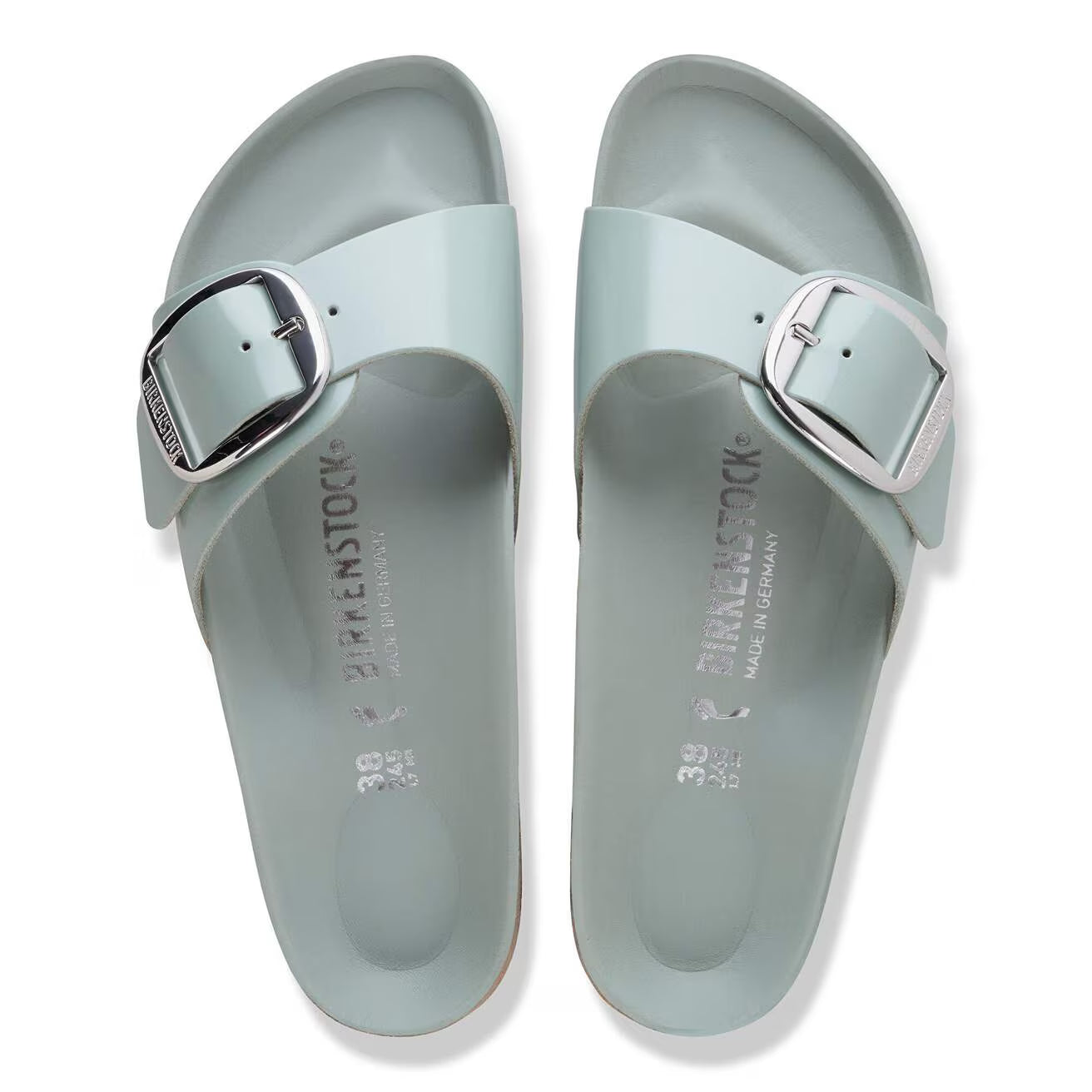 BIRKENSTOCK MADRID BIG BUCKLE HEX SHINE PURE SAGE