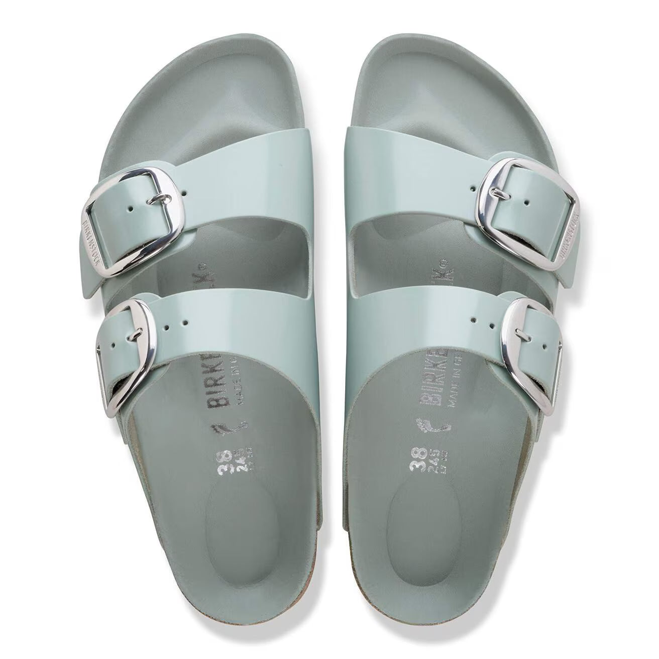 BIRKENSTOCK ARIZONA HEX BIG BUCKLE SHINE PURE SAGE
