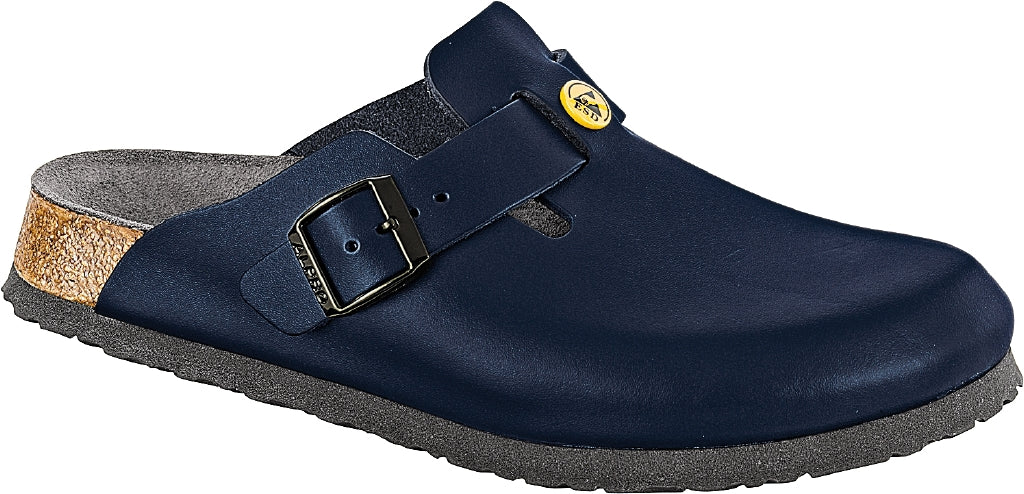 BIRKENSTOCK BOSTON ESD BLUE NATURAL LEATHER CALZATA NORMALE