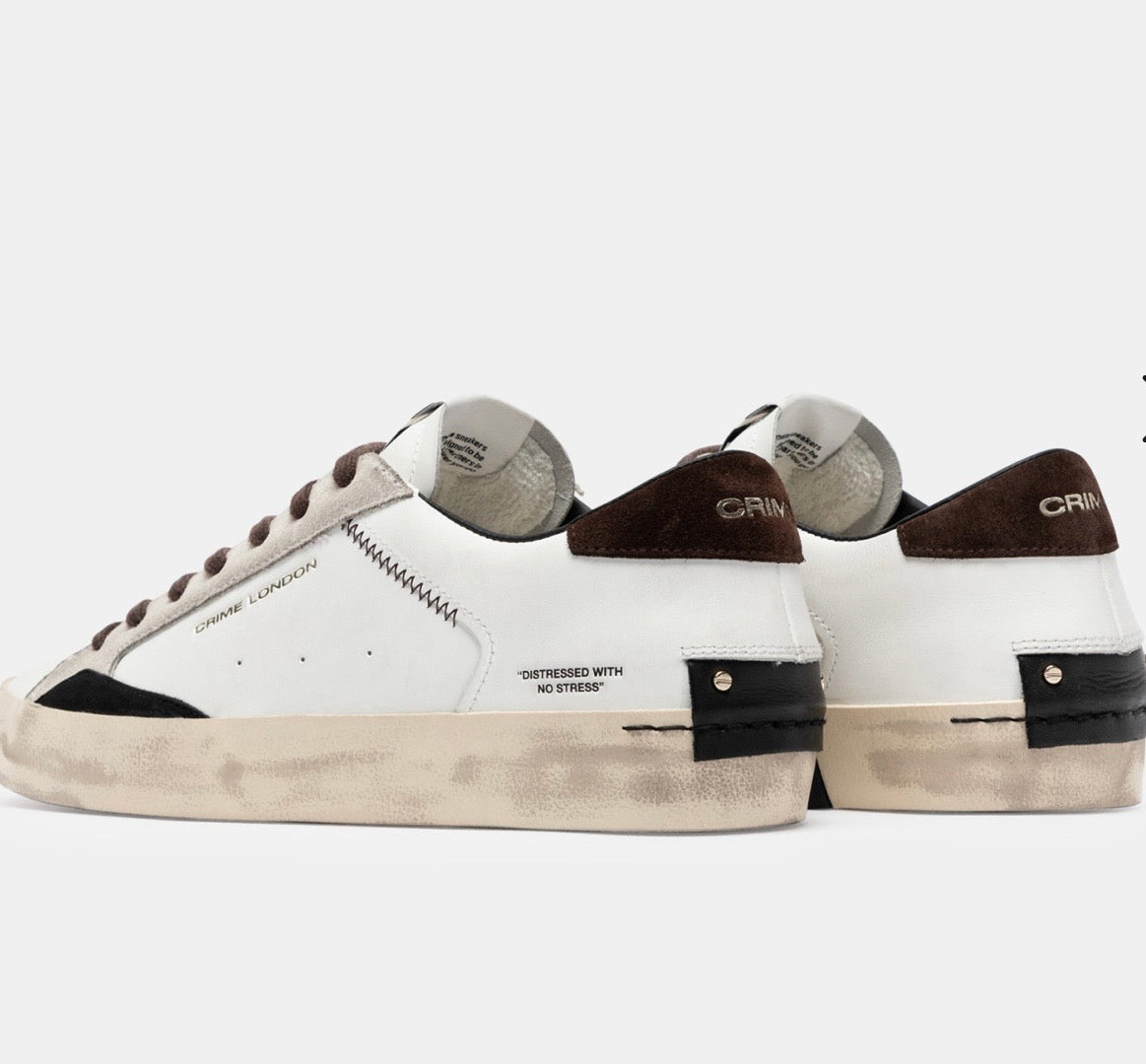CRIME LONDON SNEAKER DISTRESSED CITY BROWN 10003AA9