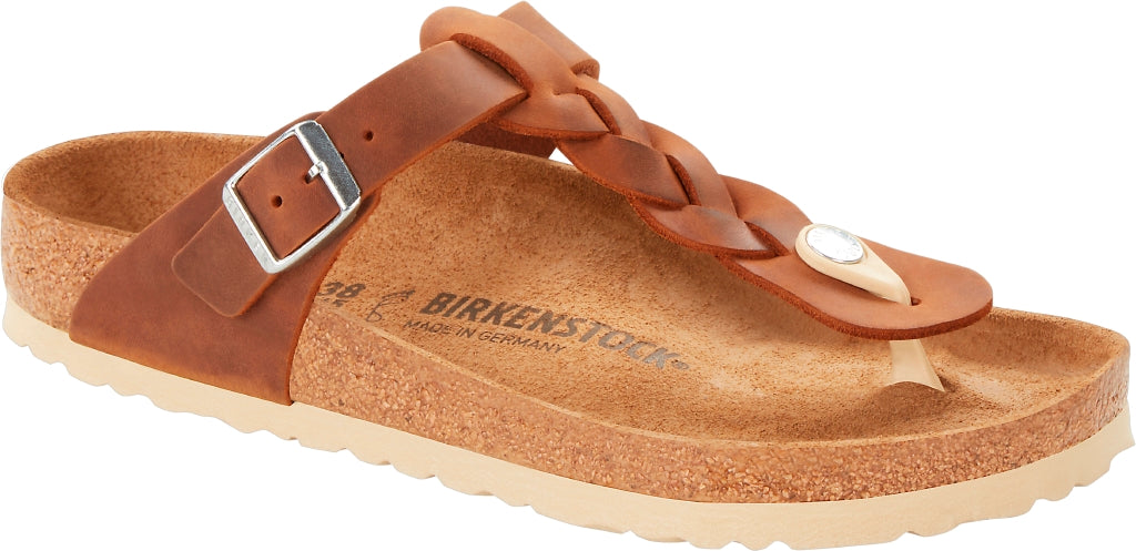 BIRKENSTOCK GIZEH BRAIDED COGNAC