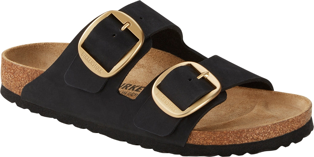 BIRKENSTOCK ARIZONA BIG BUCKLE BLACK NUBUCK LEATHER