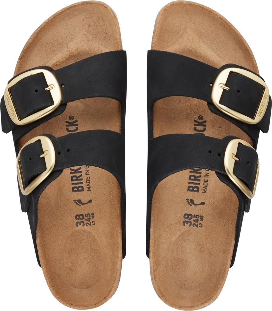 BIRKENSTOCK ARIZONA BIG BUCKLE BLACK NUBUCK LEATHER