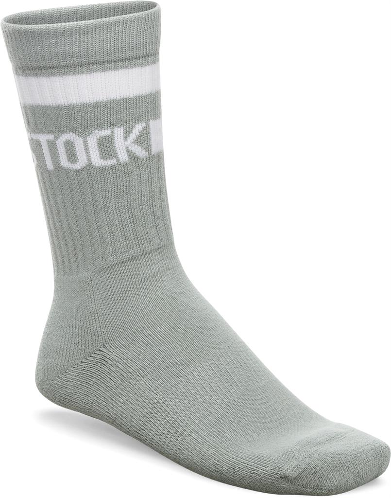 BIRKENSTOCK SOCKS COTTON CREW STRIPE SAGE WHITE VERDE