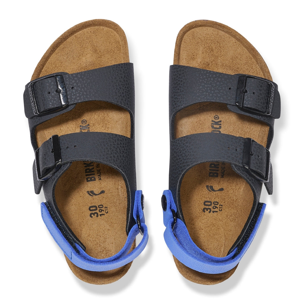 BIRKENSTOCK MILANO HL KIDS DESERT SOIL BLACK BLUE
