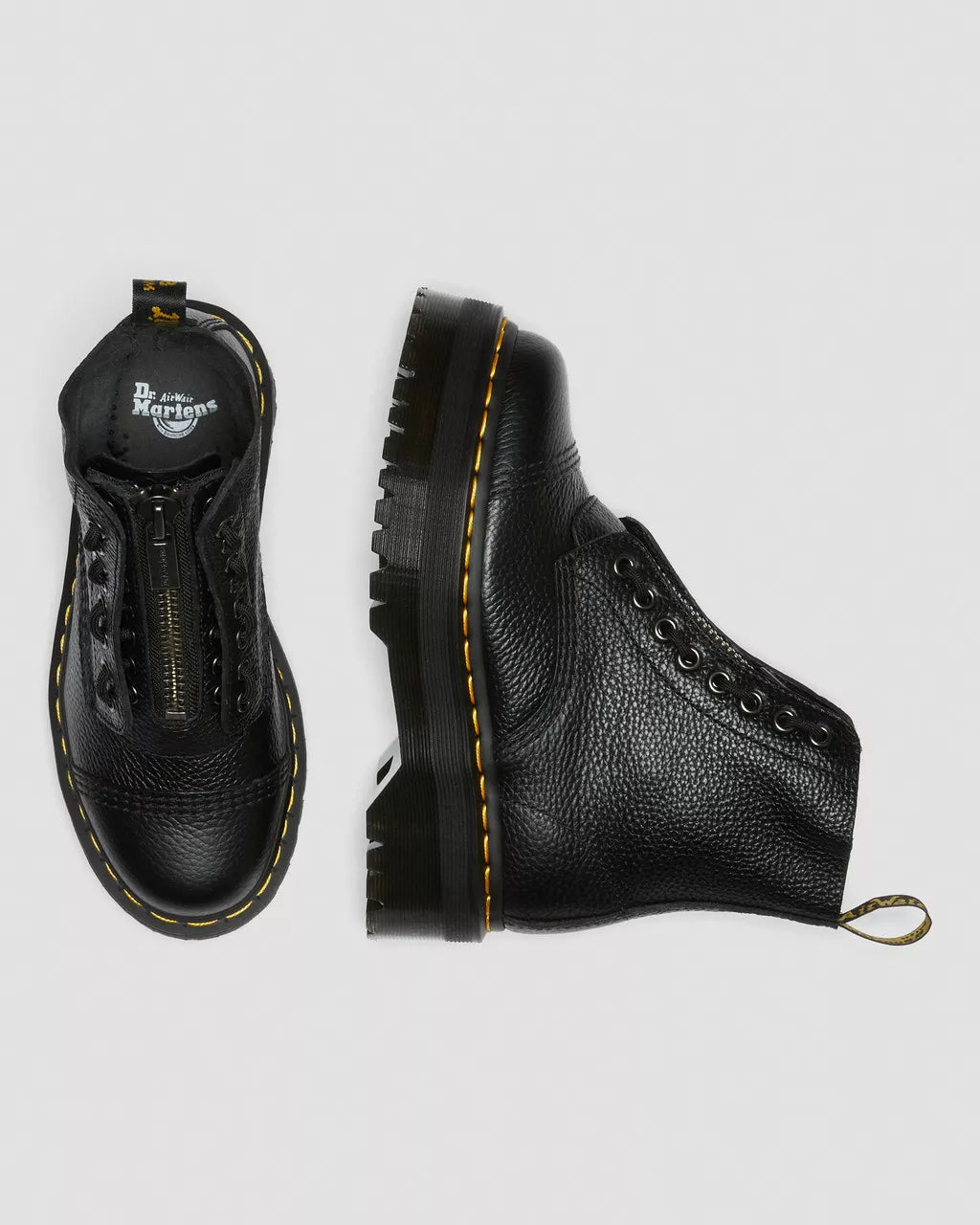 DR. MARTENS ANFIBIO PLATFORM NAPPA SINCLAIR NERO