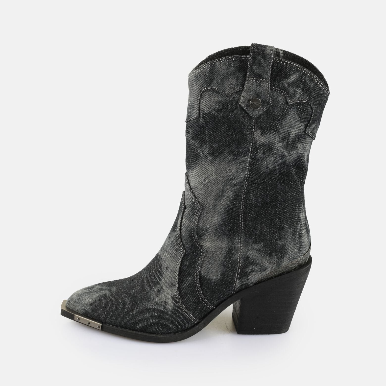 BUFFALO TEXANO WEST MID VEGAN DENIM BLACK GREY
