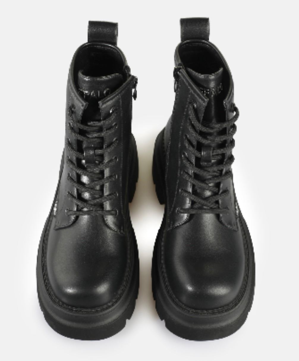 BUFFALO ANFIBIO MAVE LACE UP - VEGAN NERO