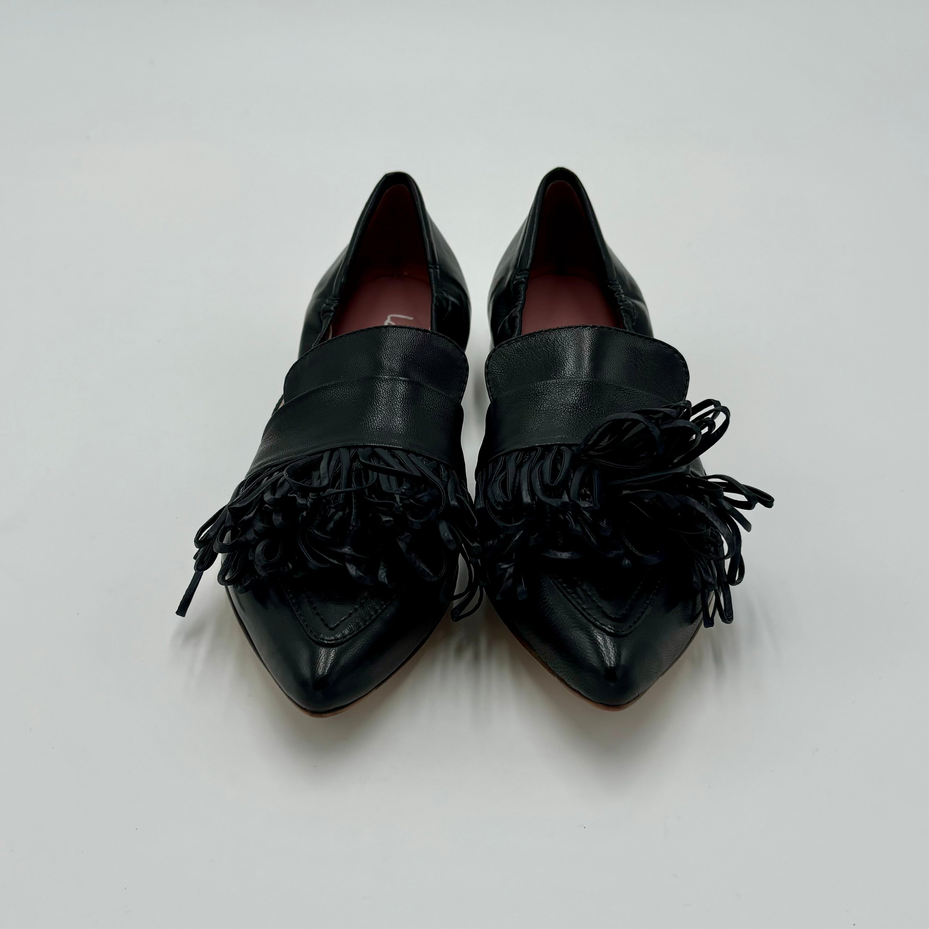 LORENA PAGGI 41202 MOCASSINO BALLERINA FRANGIA GLOVE NERO