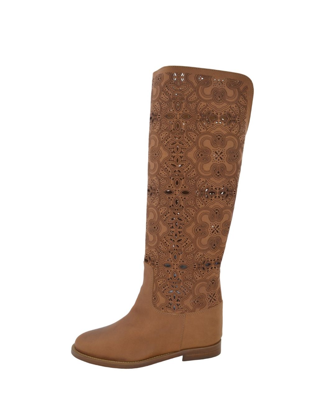 VIA ROMA 15 STIVALE 4147 LASERATO TEXAS PELLE CARAMELLO