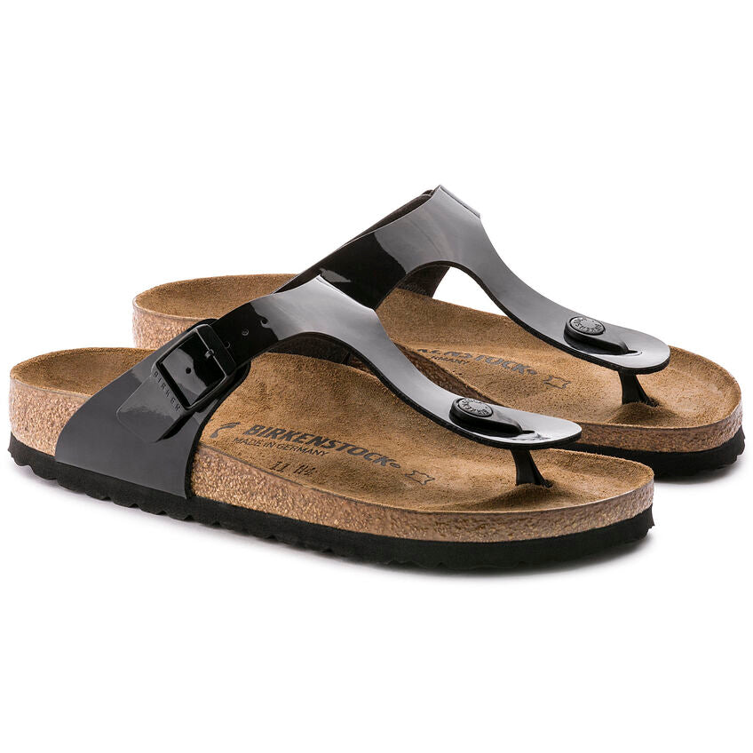 BIRKENSTOCK GIZEH PATENT BLACK