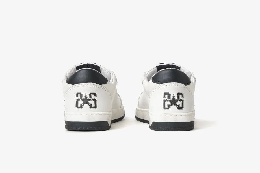 2STAR SNEAKER WEEK STAR IN PELLE EFFETTO USED WHITE BLACK