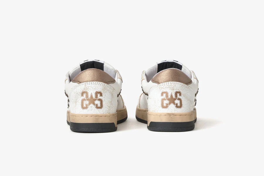 2STAR SNEAKER WEEK STAR IN PELLE EFFETTO USED WHITE BROWN