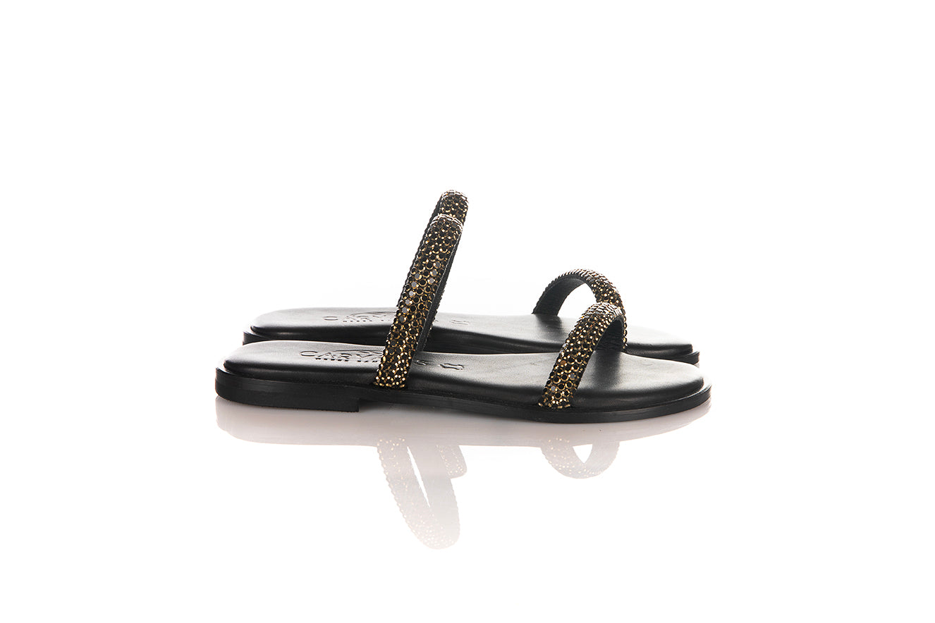 CIABATTA CARYATIS GREEK SANDAL 60031 NERO