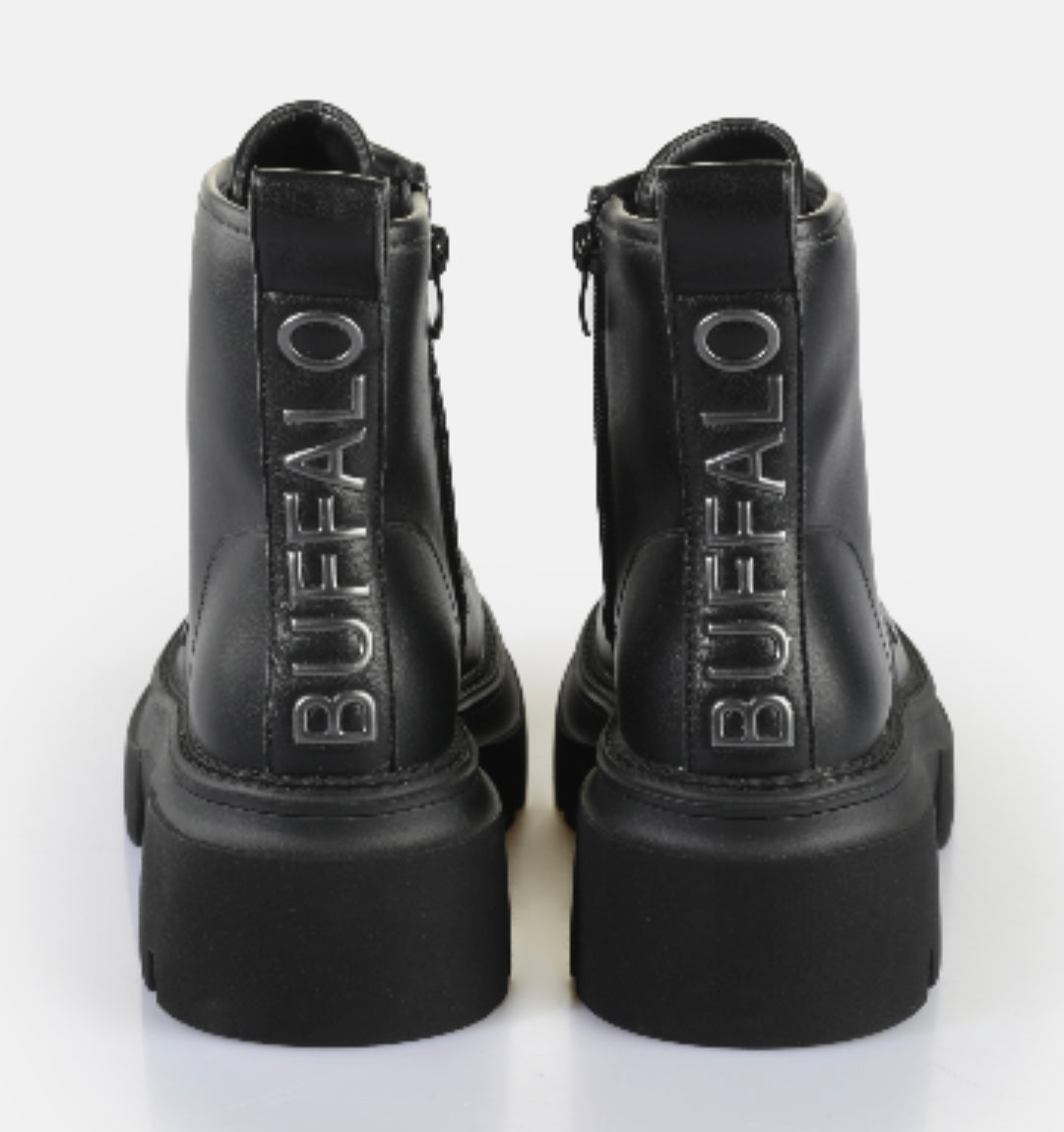 BUFFALO ANFIBIO MAVE LACE UP - VEGAN NERO