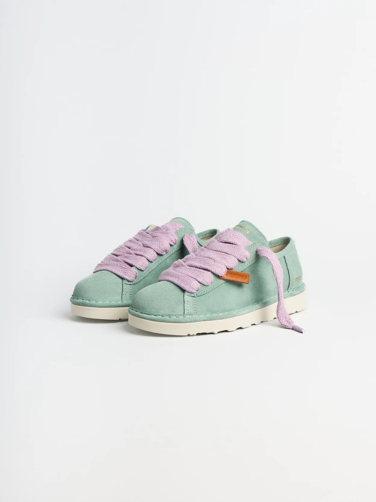 PANCHIC P001 LACE UP SHOE SUEDE GRANITE GREEN