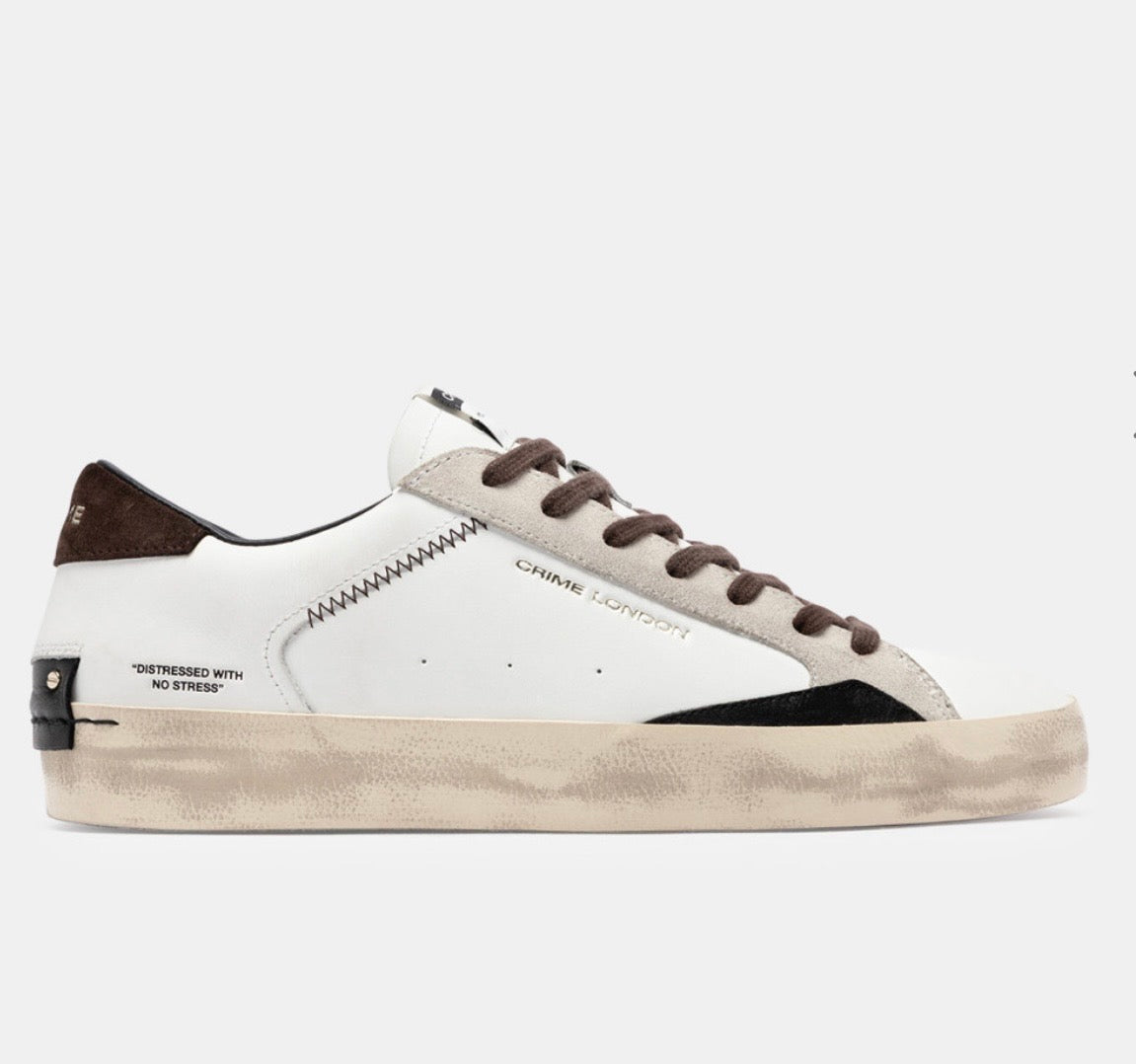 CRIME LONDON SNEAKER DISTRESSED CITY BROWN 10003AA9