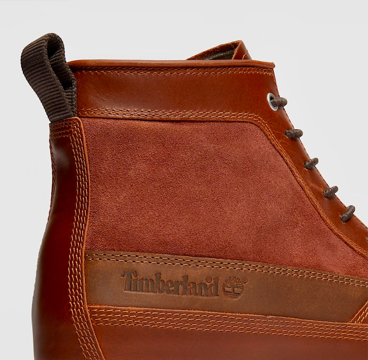 TIMBERLAND BRITTON MILLS MID LACE UP WATERPROOF BOOT RUST FULL GRAIN