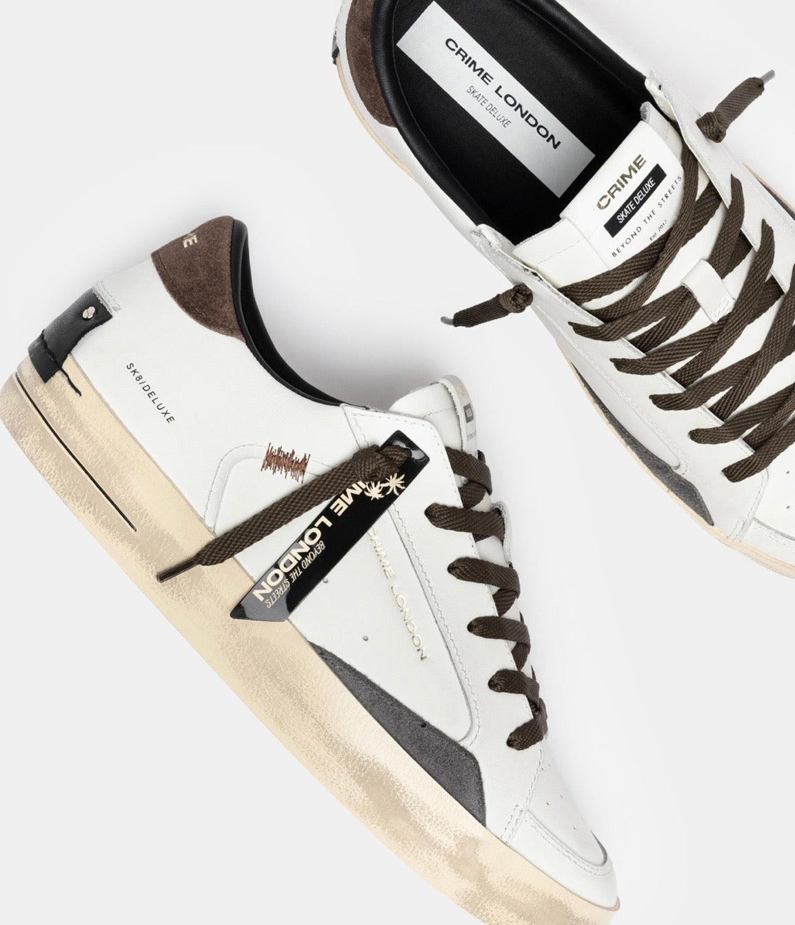 CRIME LONDON SNEAKER SKATE OAK SMOKE 10109AA9