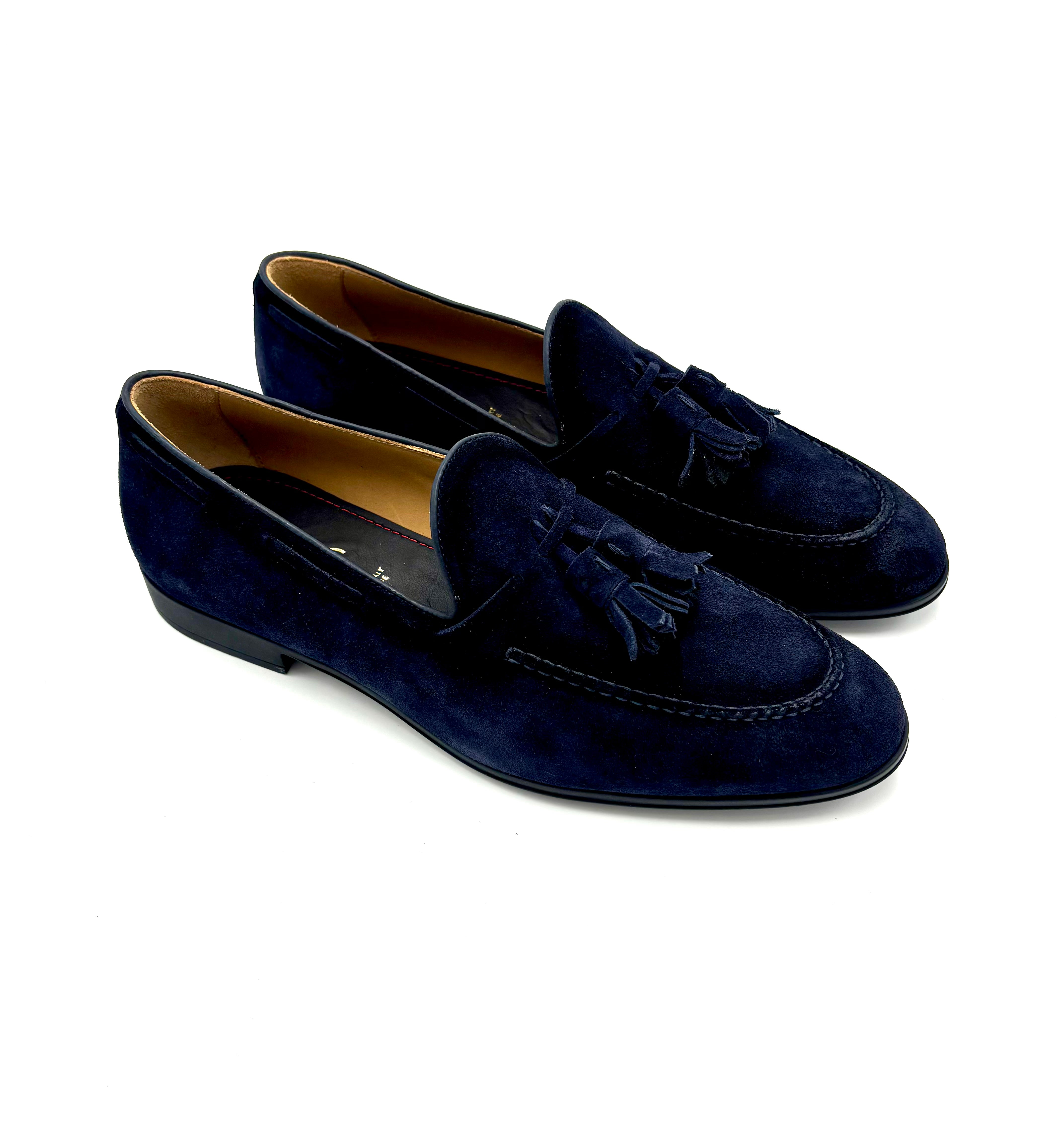 MOCASSINO ARTIGIANALE CORVARI 1850 SOFTY BLU