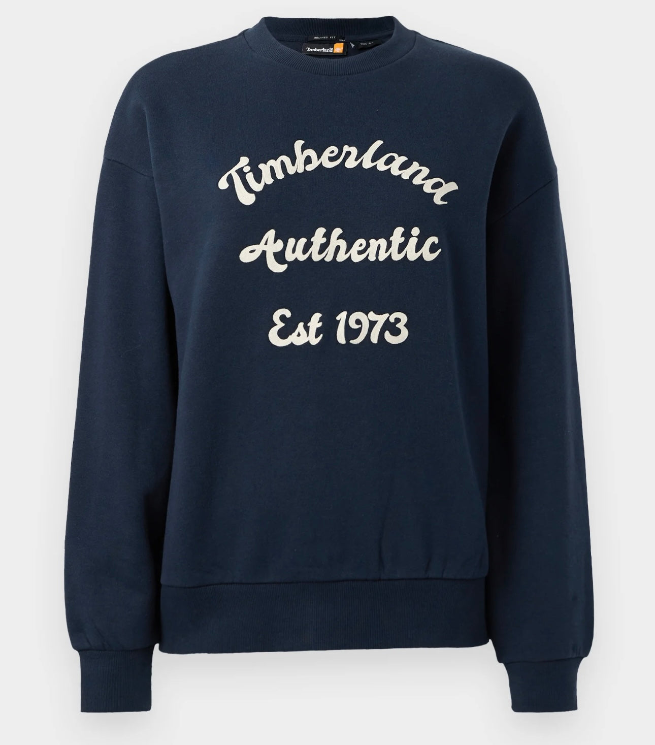 TIMBERLAND FELPA DONNA GIRO COLLO BRUSHED BACK CHEST GRAPHIC CREW SWEATSHI DARK SAPPHIRE