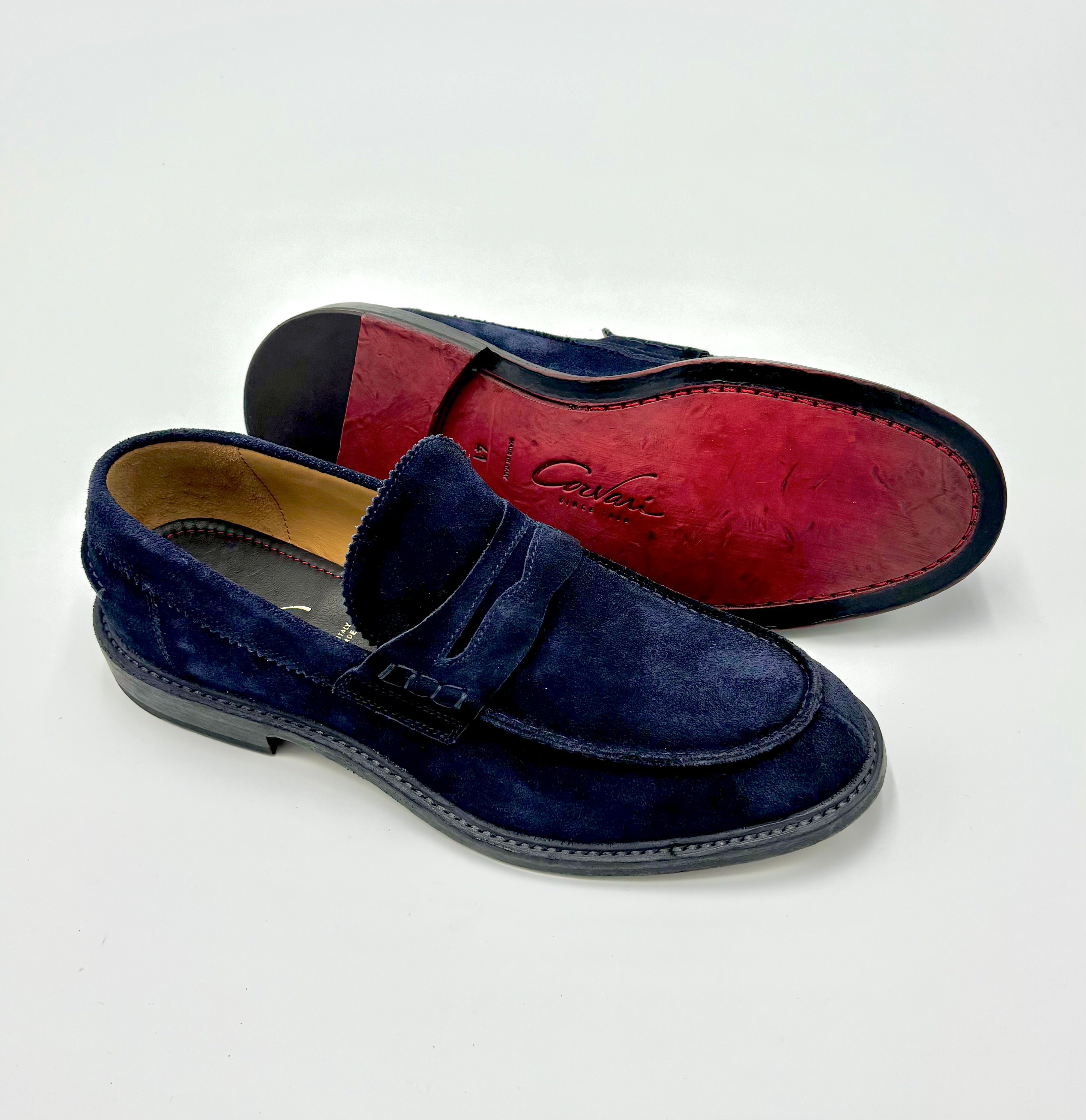 MOCASSINO ARTIGIANALE CORVARI 1860 SOFTY BLU