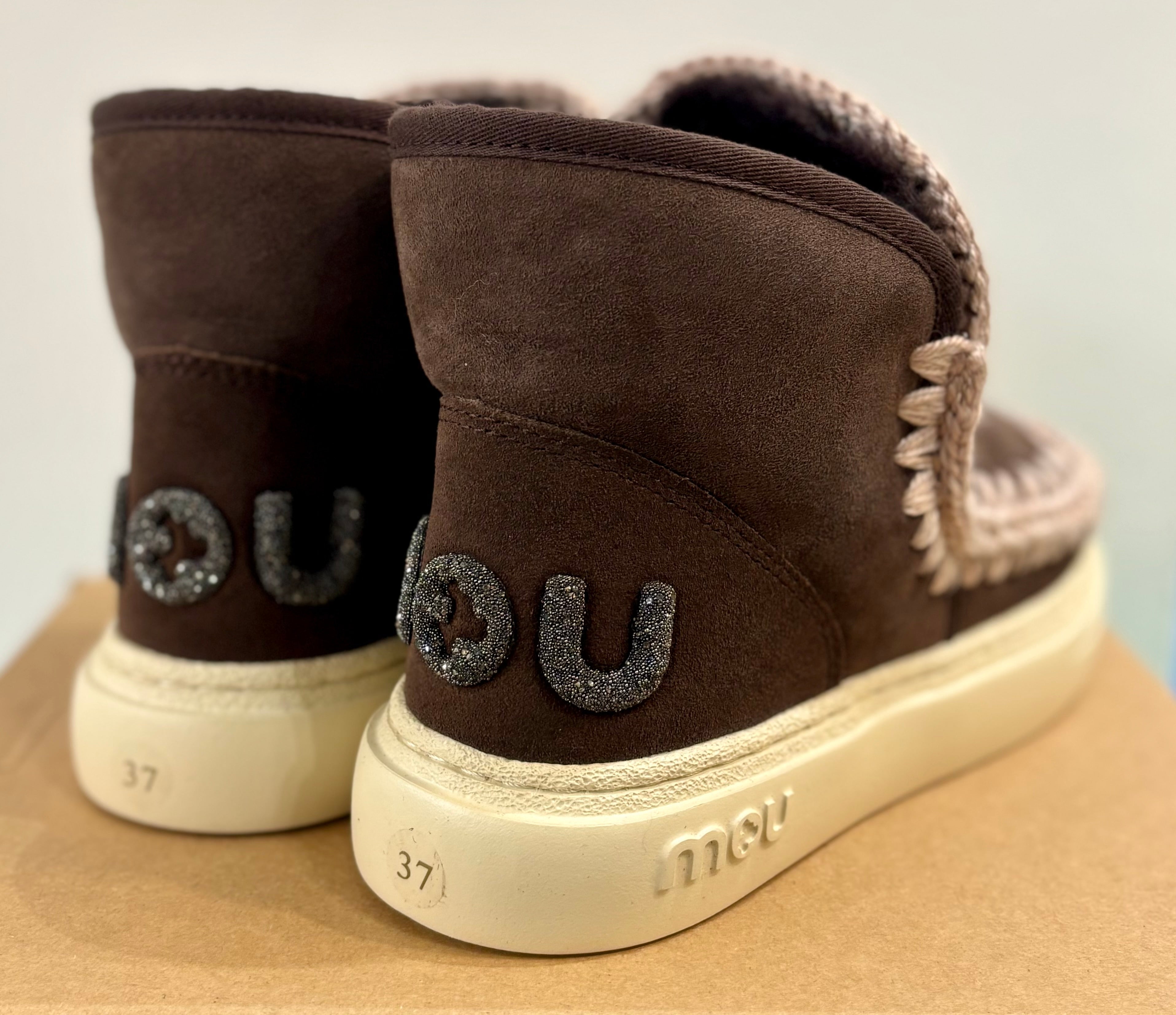 MOU ESKIMO SNEAK BOLD GLITTER LOGO MOCHA