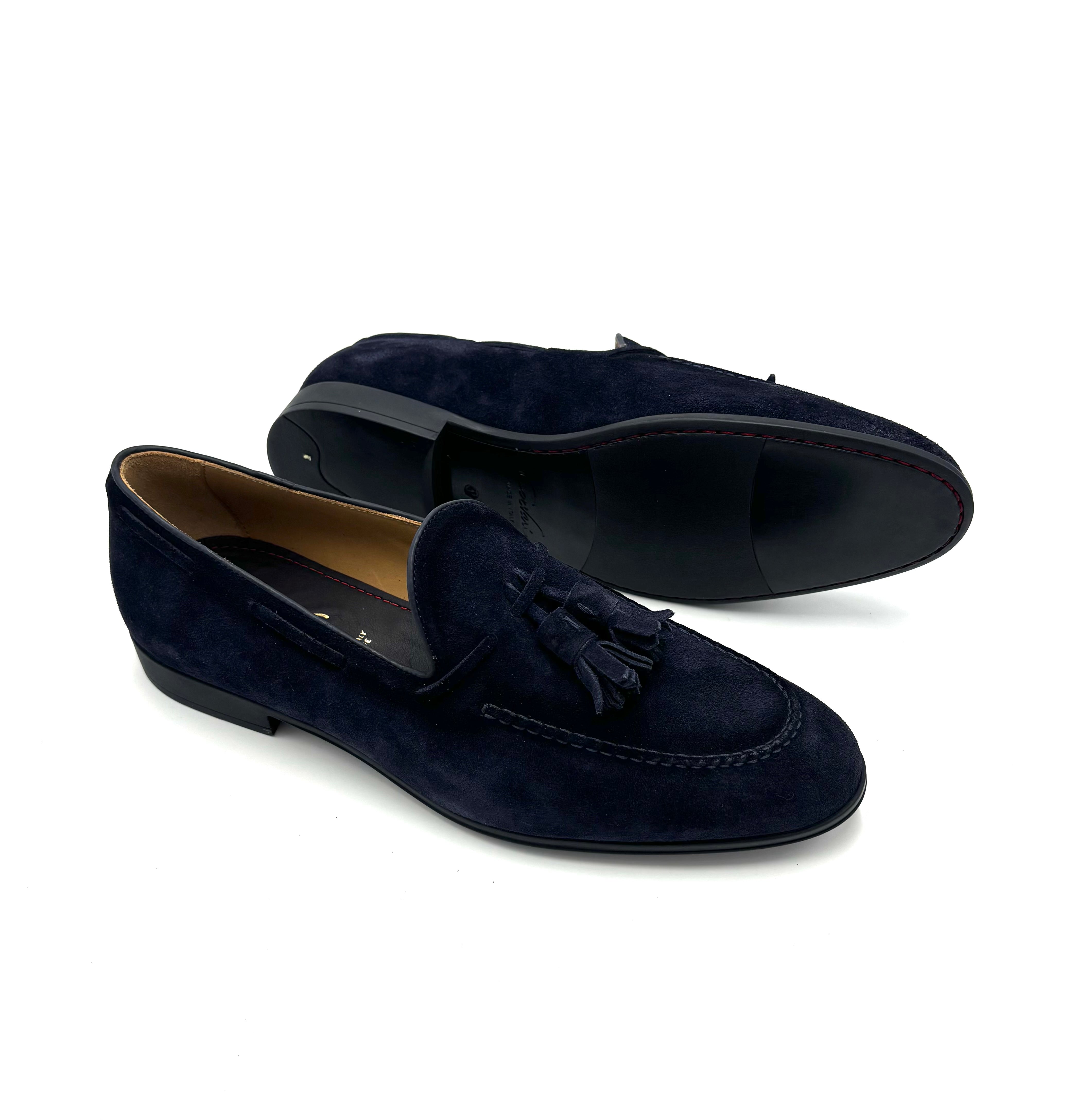 MOCASSINO ARTIGIANALE CORVARI 1850 SOFTY BLU