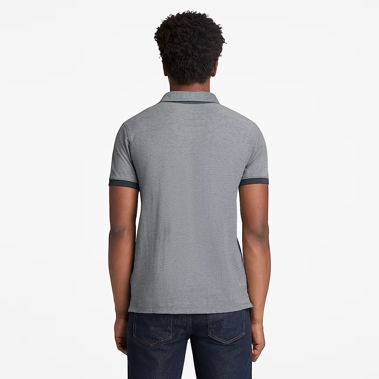 TIMBERLAND POLO MANICA CORTA OXFORD BLU