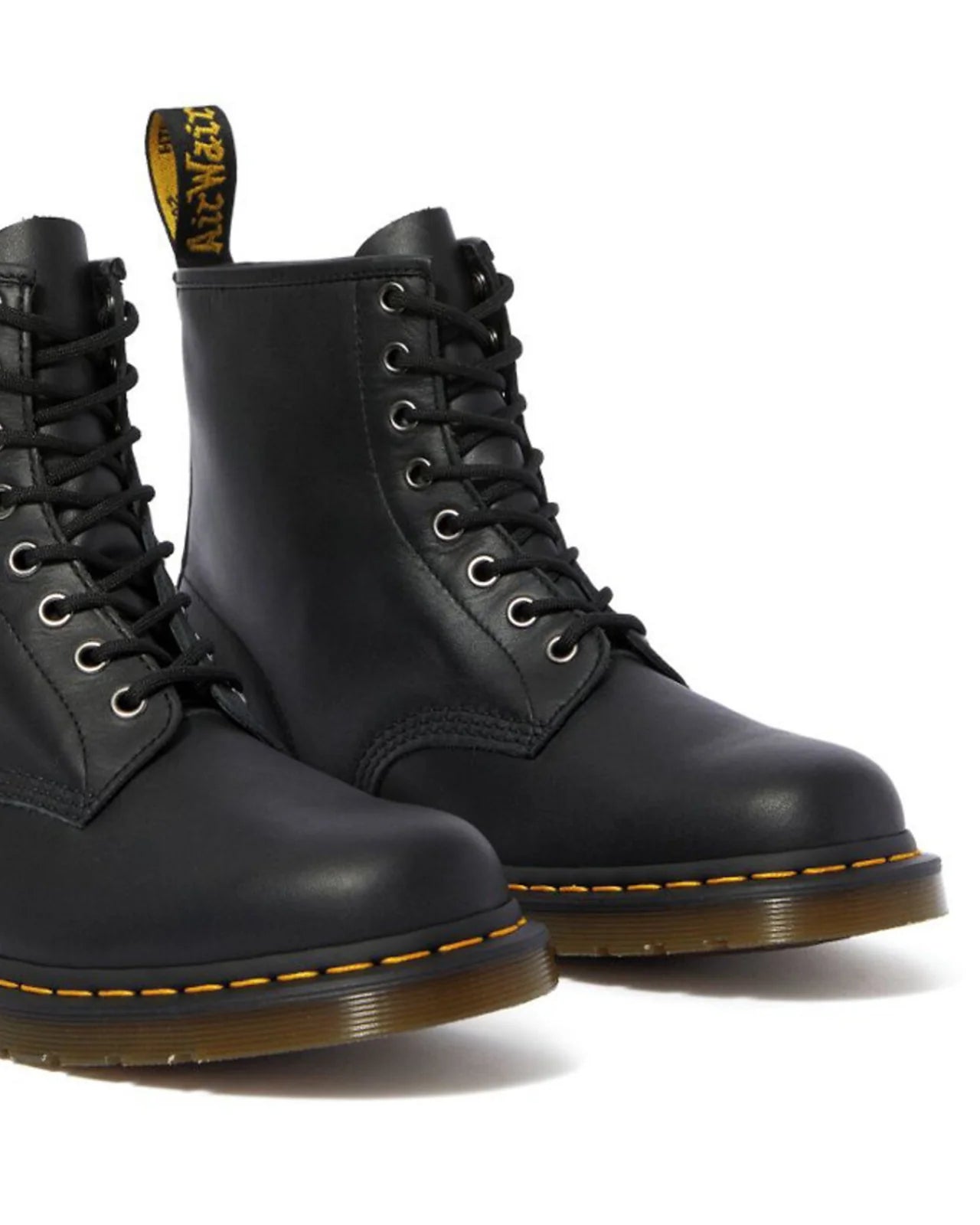 DR. MARTENS ANFIBIO 1460 BLACK NAPPA PELLE MORBIDA NERO ICONICO