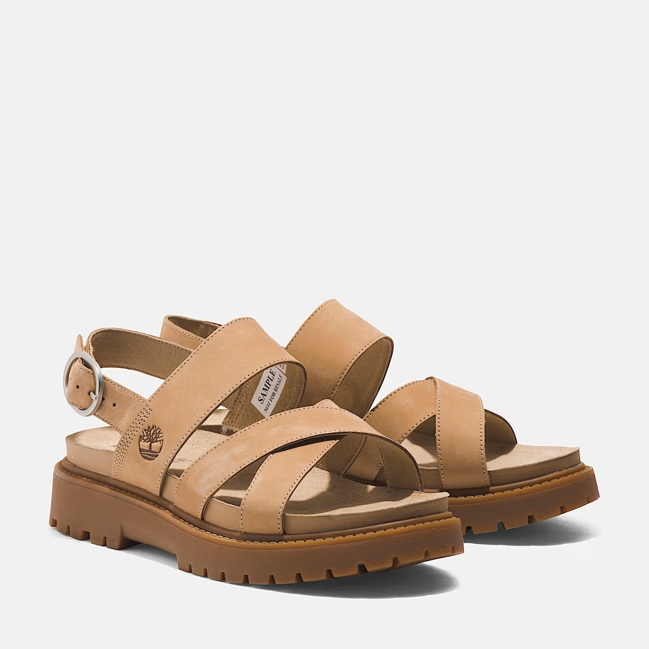 TIMBERLAND CLAIREMONT WAY BACKSTRAP SANDAL MEDIUM BEIGE NUBUCK