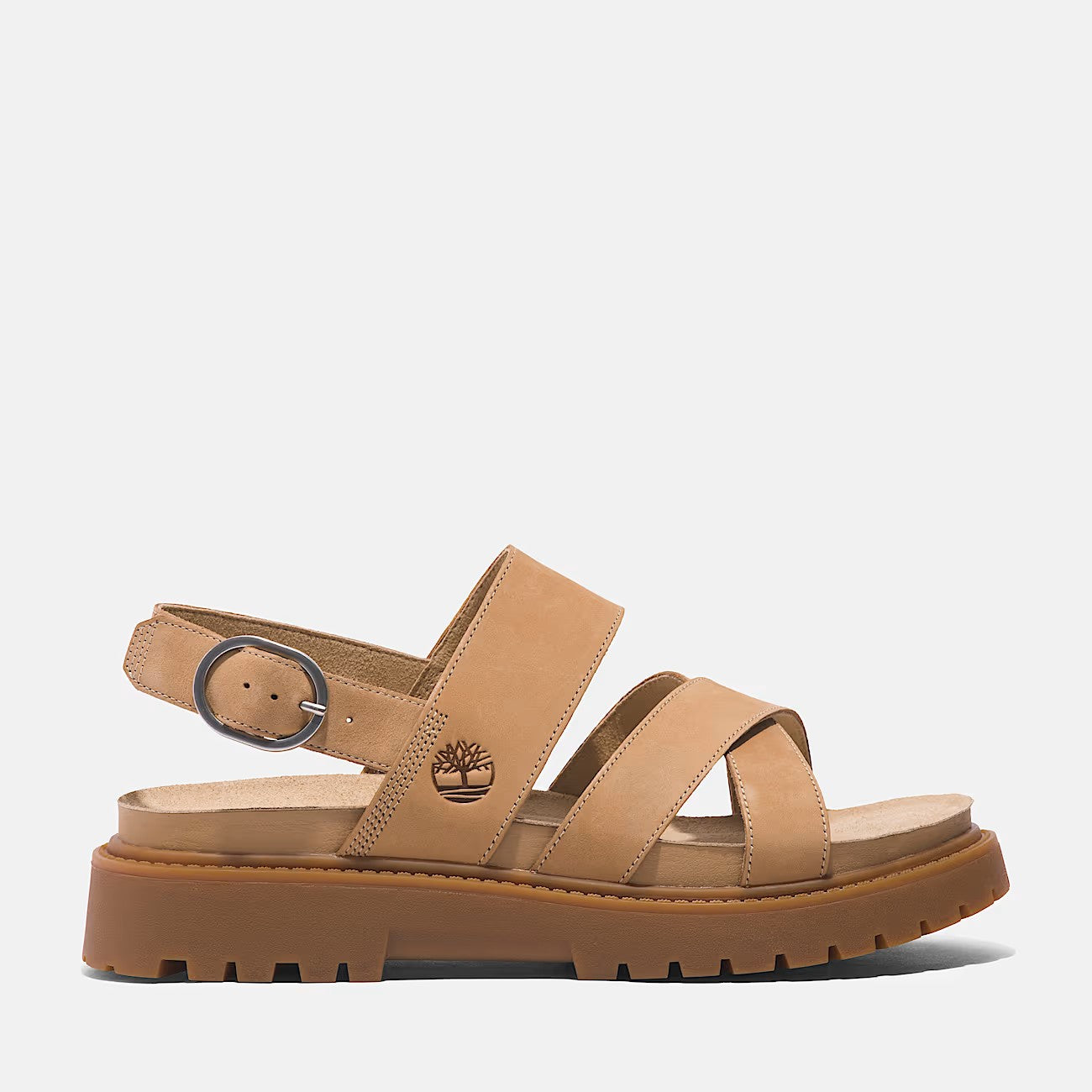 TIMBERLAND CLAIREMONT WAY BACKSTRAP SANDAL MEDIUM BEIGE NUBUCK